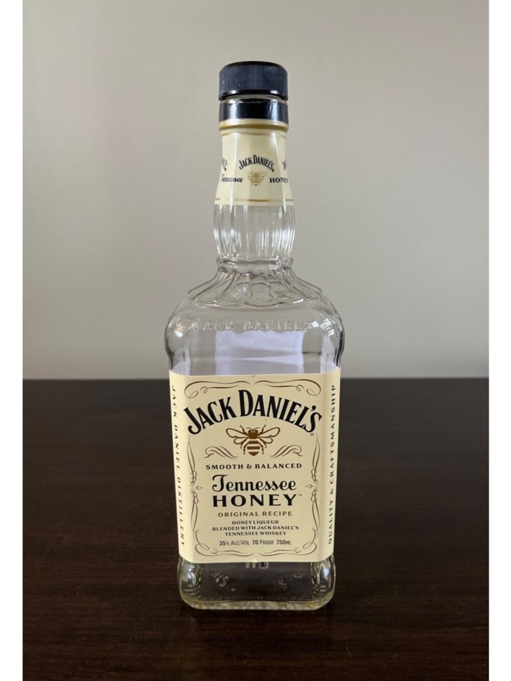 Jack Daniels Tennessee Honey Original Recipe Whiskey Empty Bottle 750ml